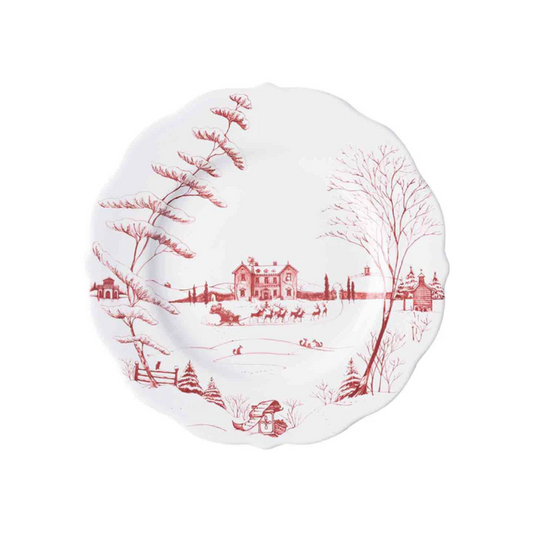 Juliska Country Estate Winter Ruby Frolic Dinner Plate