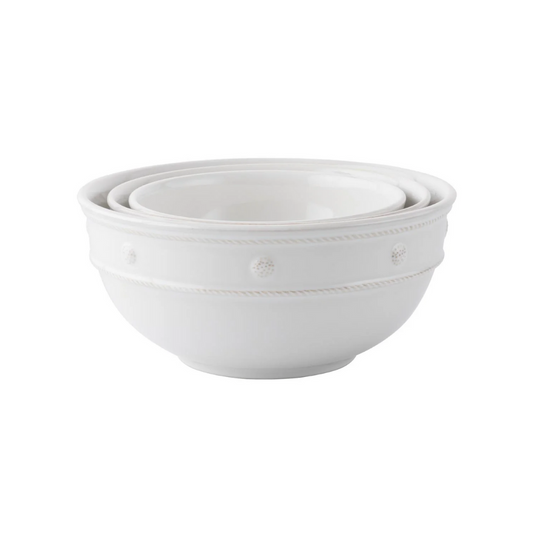 Juliska Berry & Thread Nesting Serving Bowl Set/3pc - Whitewash