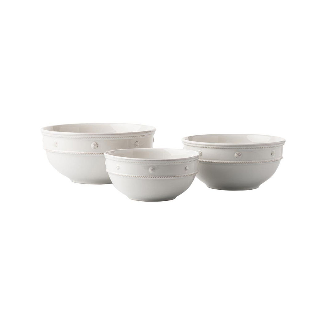 Juliska Berry & Thread Nesting Serving Bowl Set/3pc - Whitewash