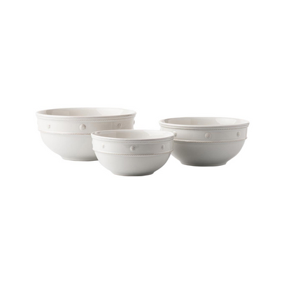 Juliska Berry & Thread Nesting Serving Bowl Set/3pc - Whitewash