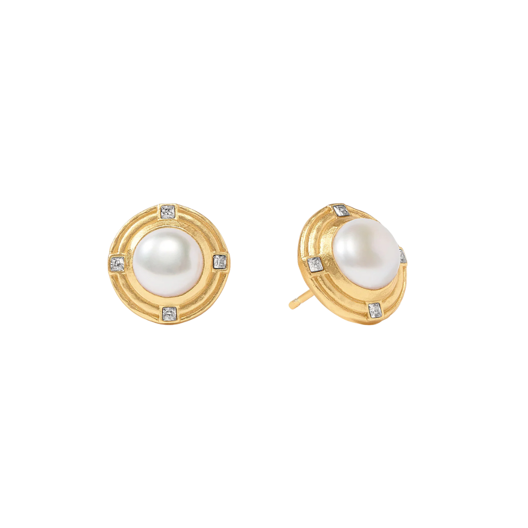 Julie Vos Astor Stone Stud - Pearl