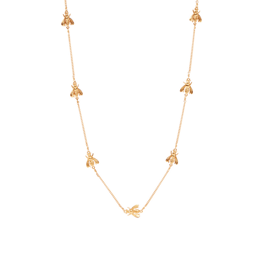 Julie Vos Bee Delicate Station Necklace
