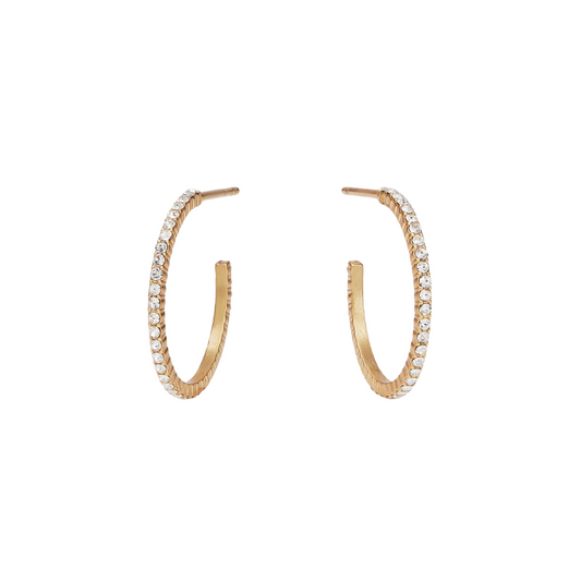 Julie Vos Windsor Hoop S - Cubic Zirconia