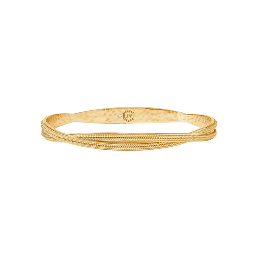 Julie Vos Cheval Twist Bangle - Gold - S