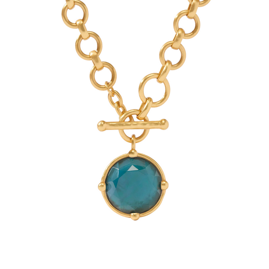 Julie Vos Honeybee Demi Necklace - Peacock Blue