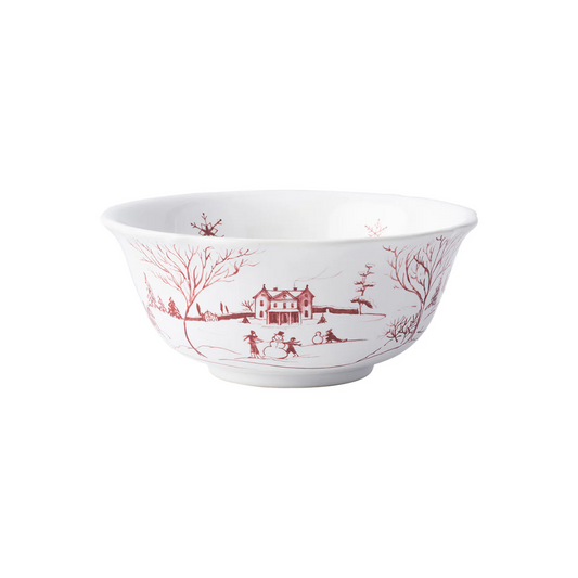 Juliska Country Estate Winter Ruby Frolic Cereal/Ice Cream Bowl