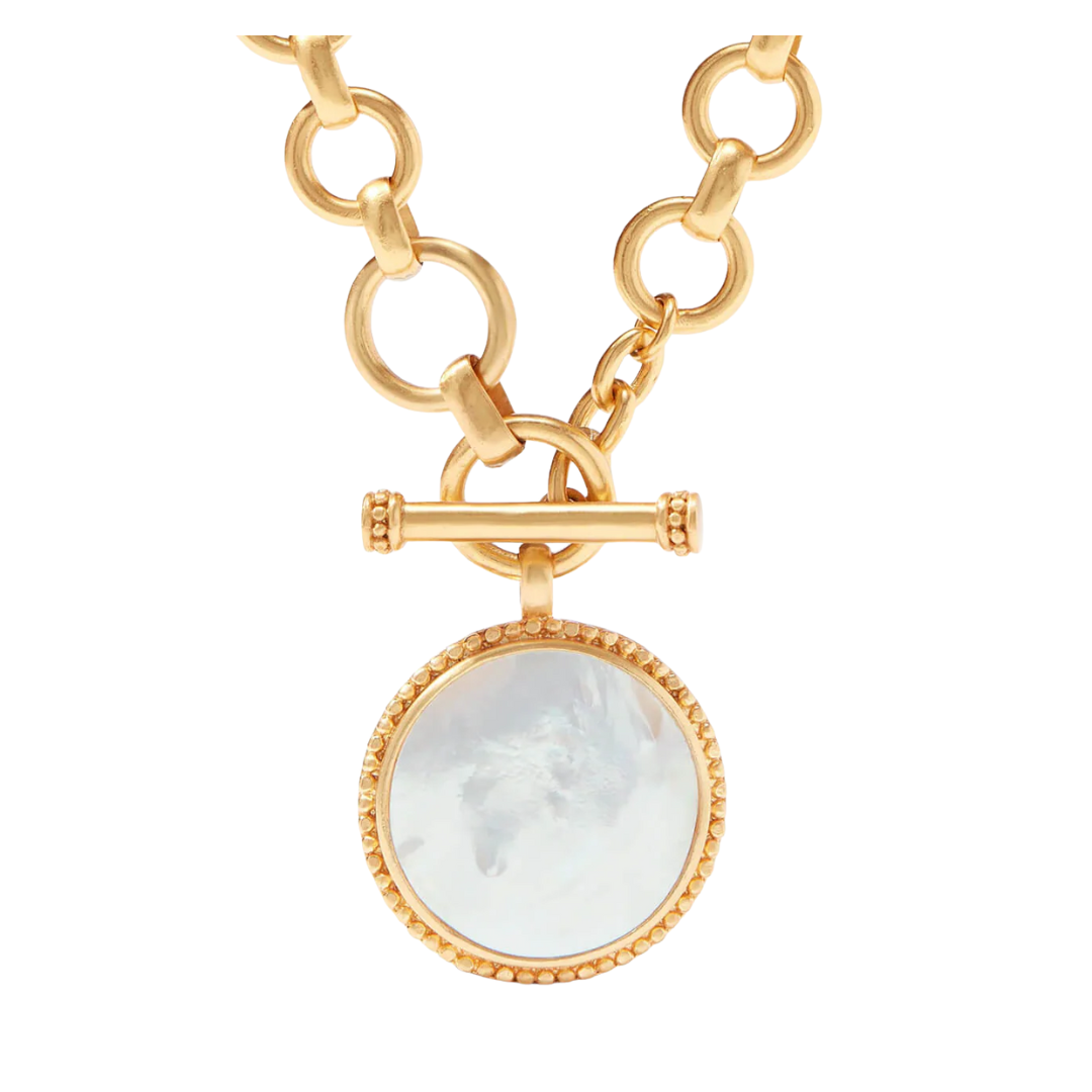 Julie Vos Flora Statement Necklace- Gold- Mother of Pearl- OS