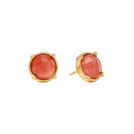 Julie Vos Honey Stud - Iridescent Coral - OS