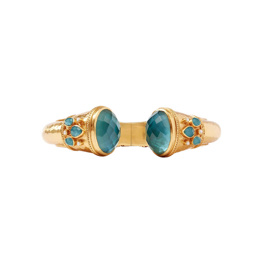 Julie Vos Cannes Cuff - Iridescent Peacock Blue