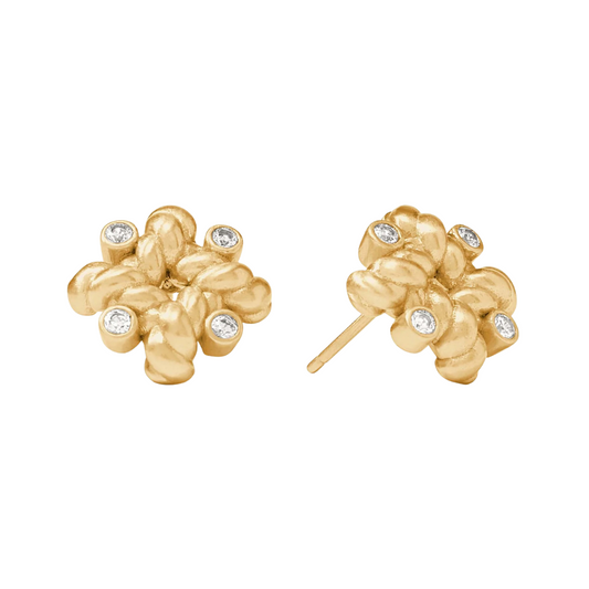 Julie Vos Nassau Stud - Gold - Cubic Zirconia - OS