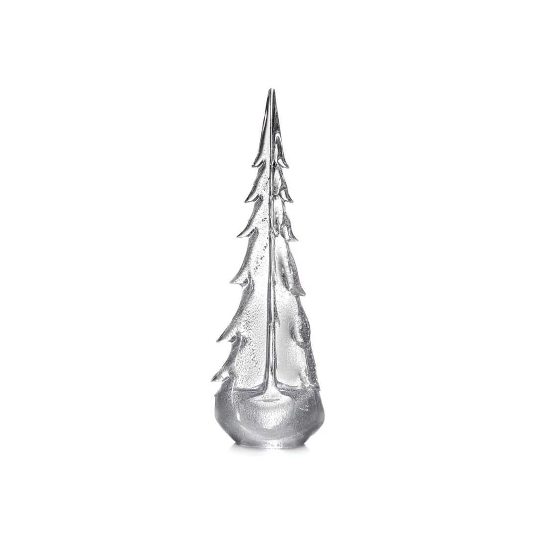 Simon Pearce Silver Leaf Evergreen in Gift Box - 18"