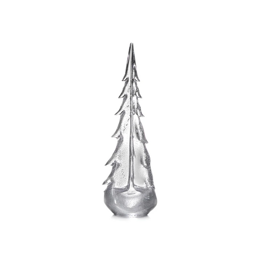 Simon Pearce Silver Leaf Evergreen in Gift Box - 18"