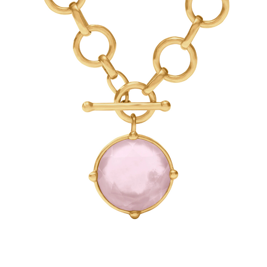 Julie Vos Honeybee Statement Necklace-Iridescent Rose-OS