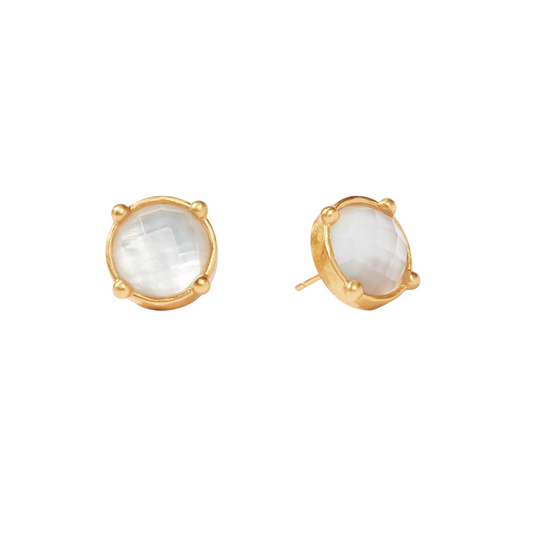 Julie Vos Honey Stud - Iridescent Clear Crystal - OS