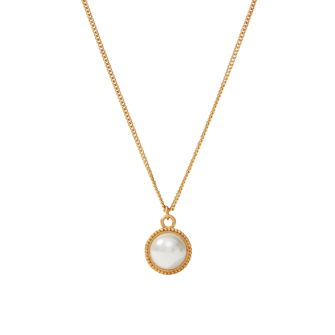 Julie Vos Fleur-de-Lis Solitaire Necklace - Pearl