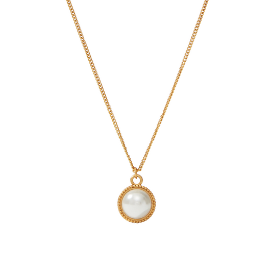Julie Vos Fleur-de-Lis Solitaire Necklace - Pearl