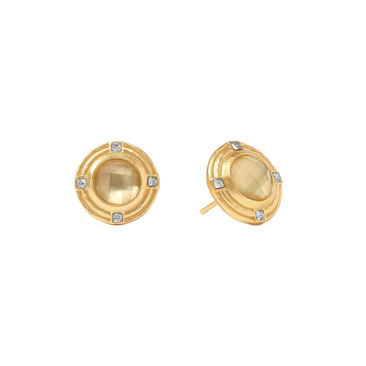 Julie Vos Astor Stone Stud-Iridescent Champagne