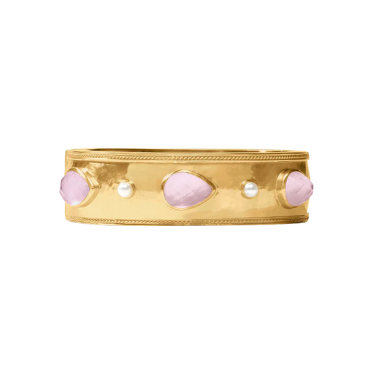 Julie Vos Cannes Statement Hinge Bangle-Iridescent Rose-OS