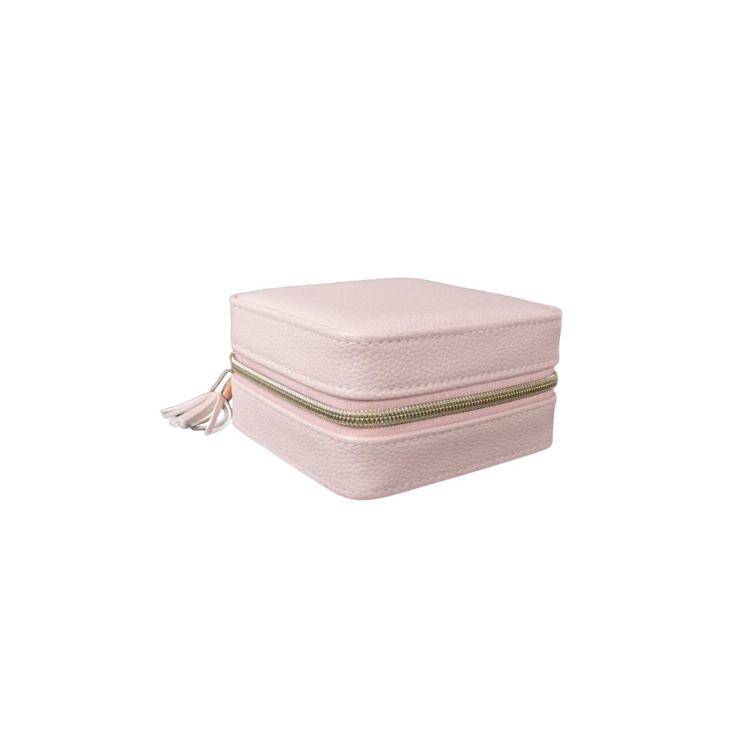 Leah Travel Jewelry Case (Pale Pink)