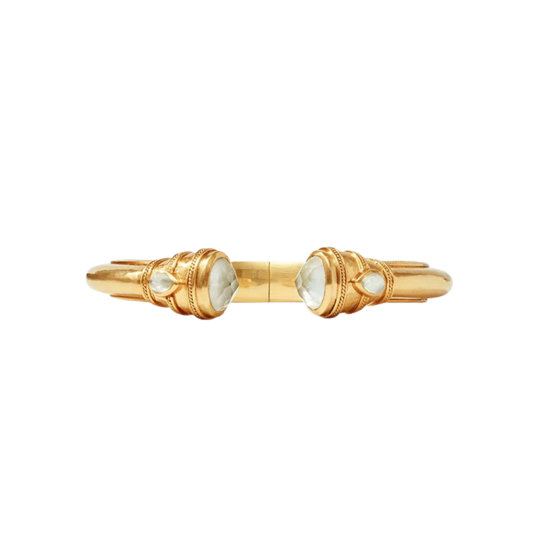 Julie Vos Cannes Demi Cuff-Iridescent Clear Crystal-OS