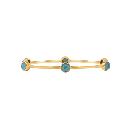 Julie Vos Milano Luxe Bangle - Iridescent Peacock Blue - M