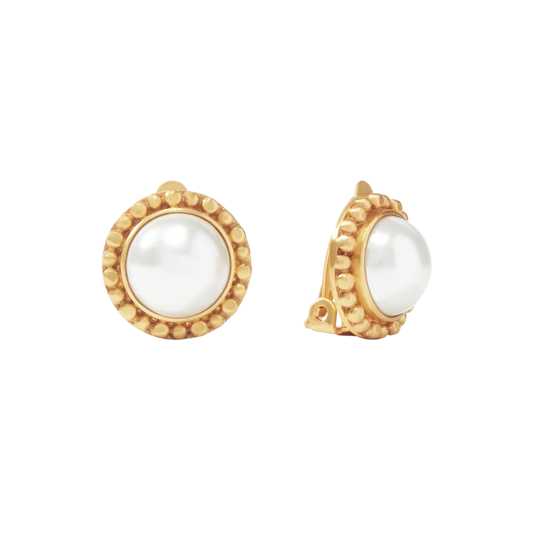Julie Vos Marabella Pearl Clip - Gold - Pearl - OS