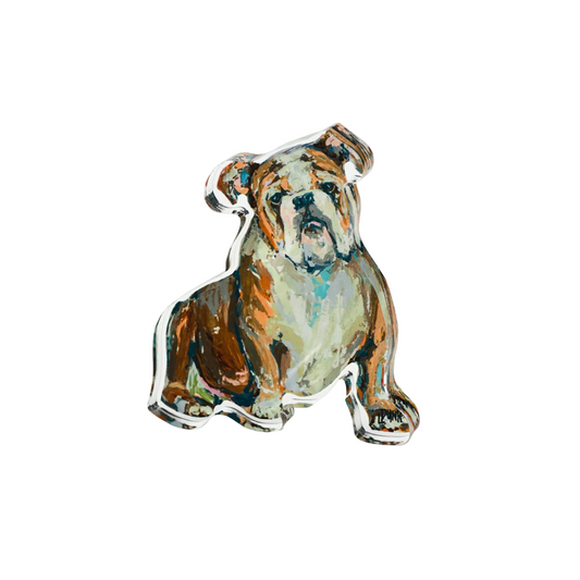 Lauren Dunn Bulldog Acrylic Block - Bitty