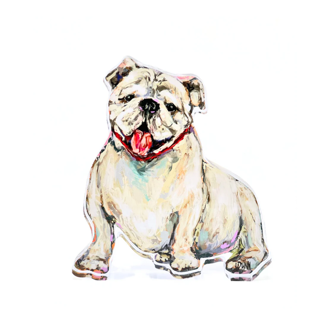 Lauren Dunn White Acrylic Bulldog