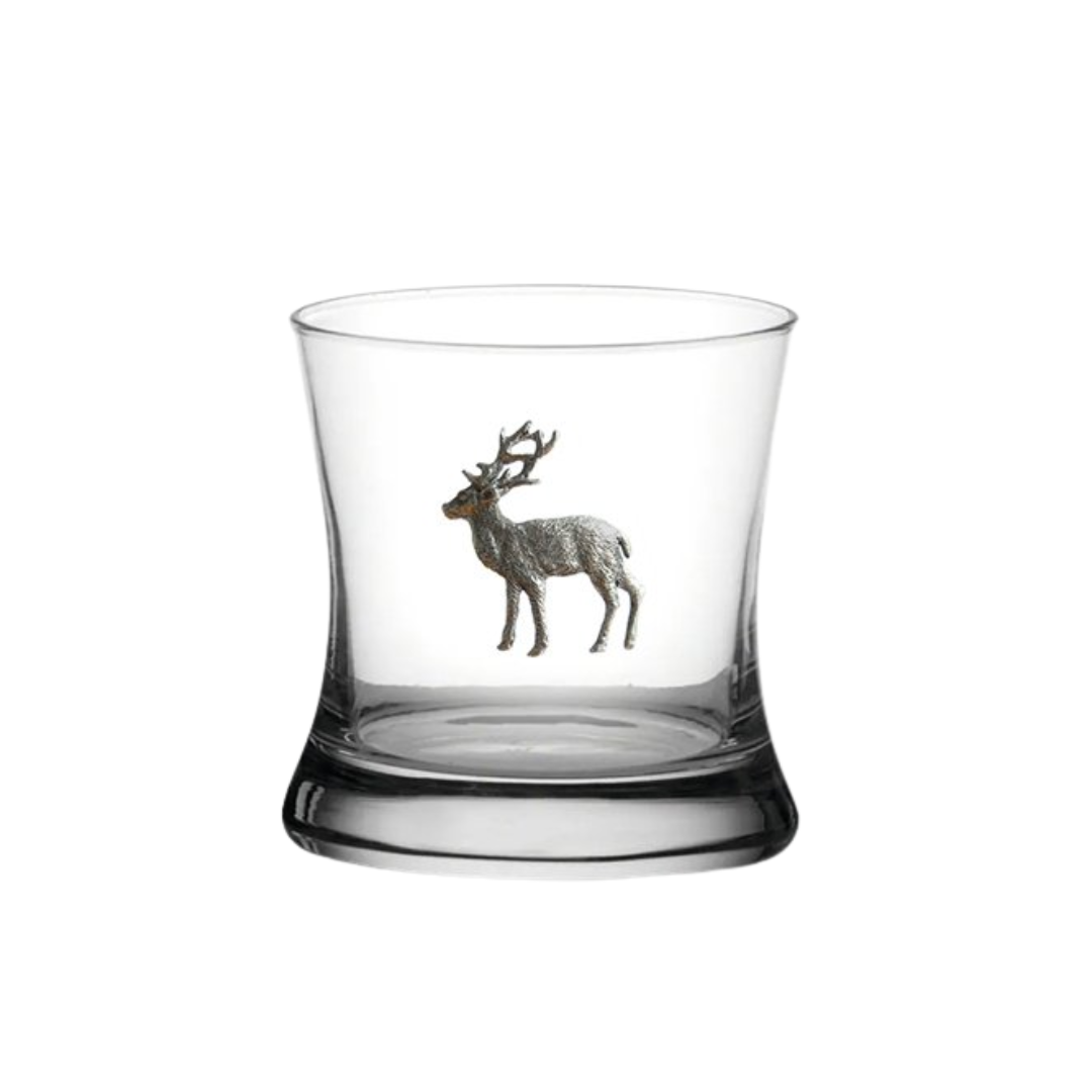 Menagerie Stag Modern Rocks Glass/Tumbler