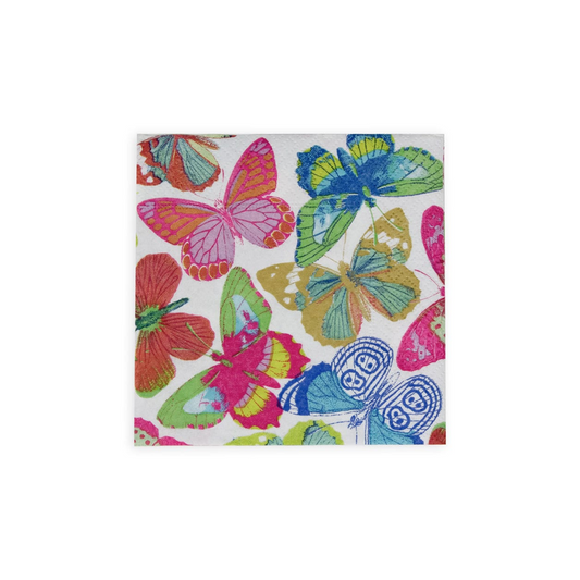 Caspari Butterflies Bright Cocktail Napkins