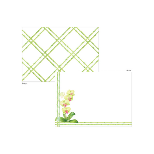 Caspari Orchid Conservatory Correspondence Cards