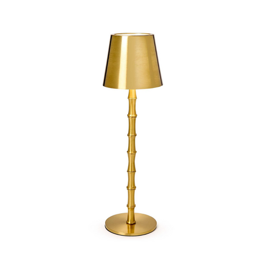 Gold Bamboo LED Cordless Table Lamp
