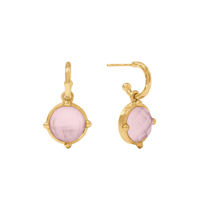 Julie Vos Honeybee Hoop & Charm Earring-Iridescent Rose-OS