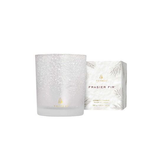 Thymes Frasier Fir Flocked 6.5oz Poured Candle