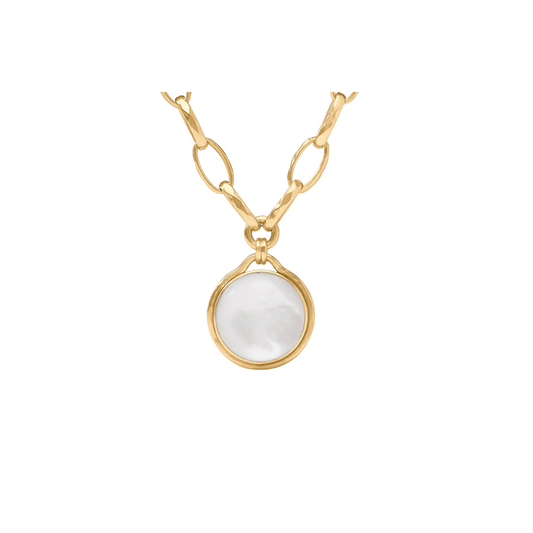 Julie Vos Solara Statement Necklace- Gold- Iridescent Clear