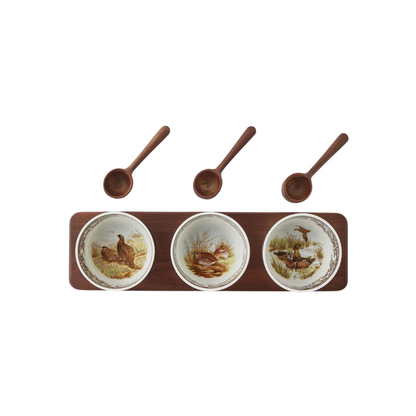 Spode Woodland 7 Piece Condiment Set
