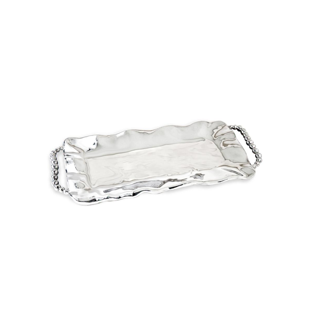 Beatriz Ball Pearl Perla Long Rectangular Tray with Handles