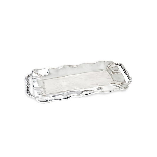 Beatriz Ball Pearl Perla Long Rectangular Tray with Handles