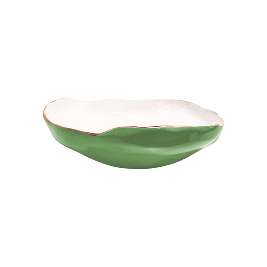 Beatriz Ball Encanto Nuevo Large Bowl - Leaf Green and White