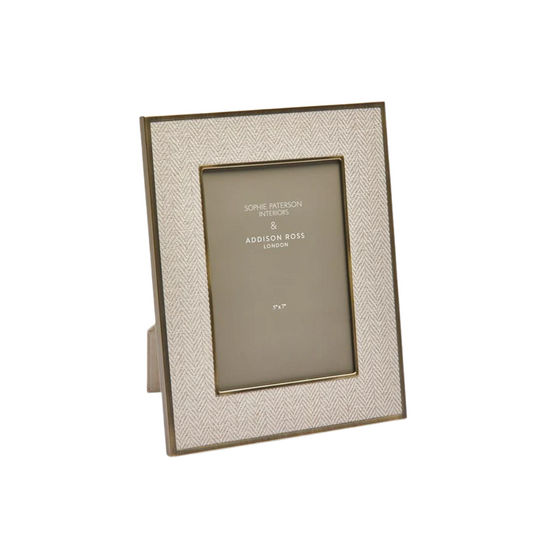 Addison Ross 5x7 Frame Oatmeal Herringbone
