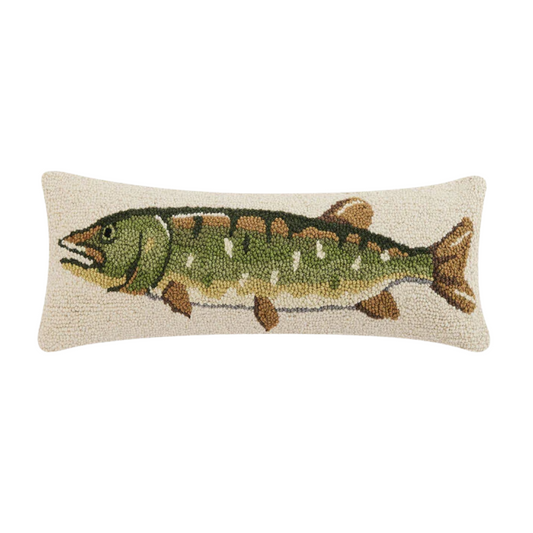 Northern Pike Fish Art Pillow