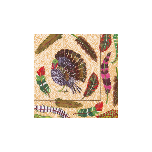 Caspari Plumage Cocktail Napkins