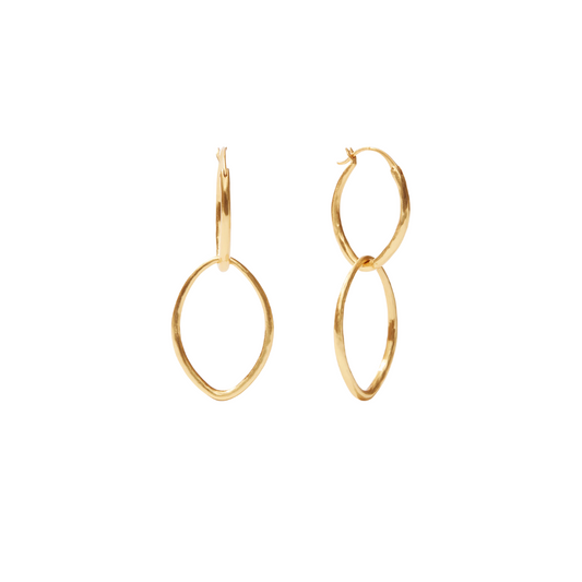 Julie Vos Fleur-de-Lis 2 in 1 Earring - Gold