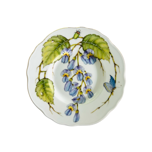 Anna Weatherley Rhapsody of Colors Wysteria Flower Bread and Butter Plate