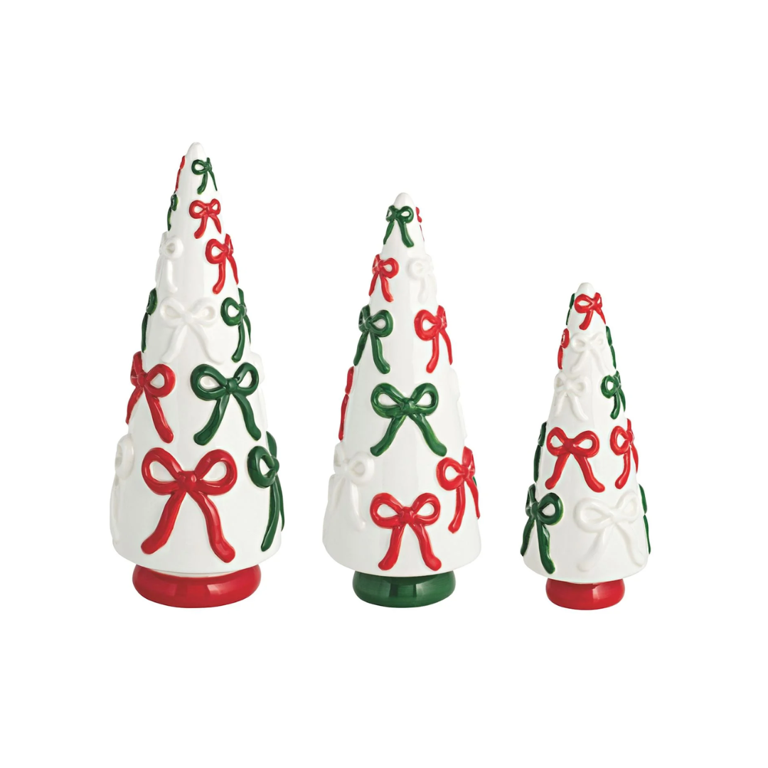 Bow Ceramic Christmas Trees