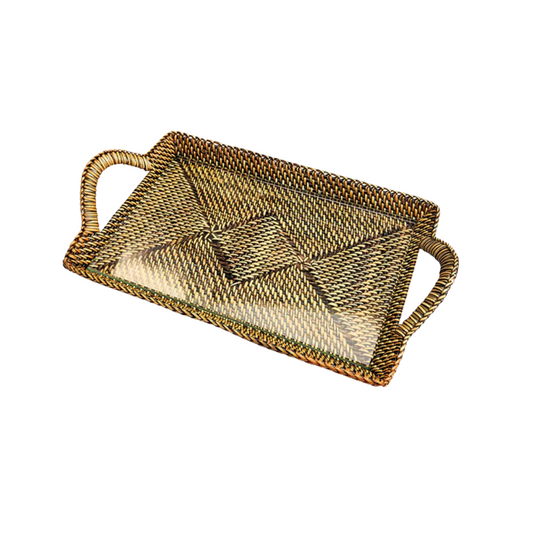 Calaisio Rectangular Serving Tray with Glass