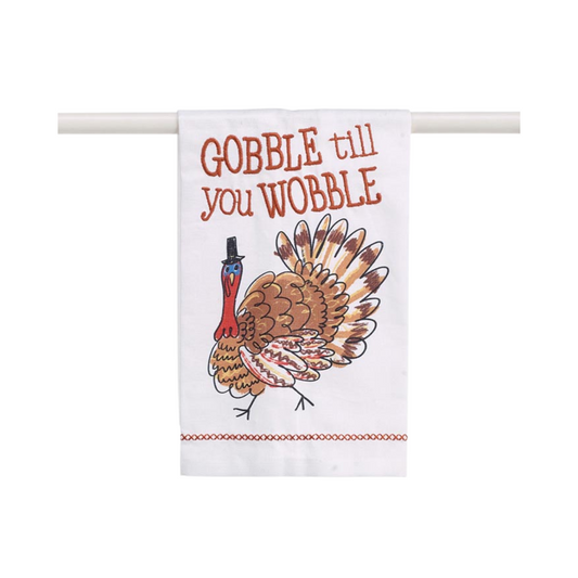 Gobble Till You Wobble Tea Towel