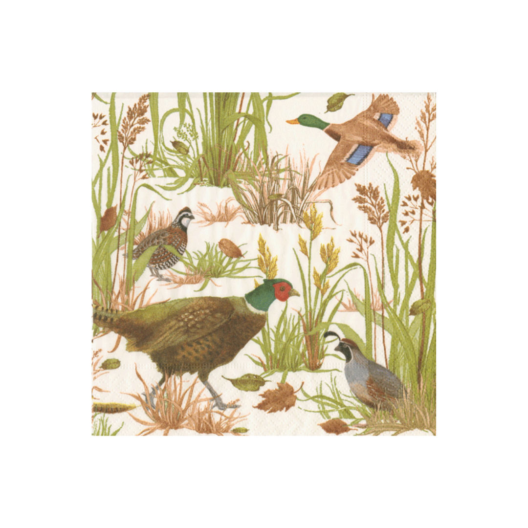 Caspari Birds of a Feather Cocktail Napkin