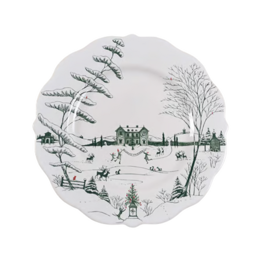 Juliska Country Estate Winter Frolic Dinner Plate - Evergreen