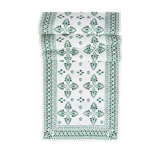 Juliska Iberian Border 18" x 90" Table Runner -Evergreen